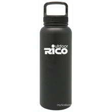 Durable Stainless Steel Vacuum Sports Bottle Black 40oz